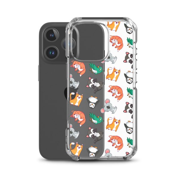 Cute Cartoon Animals iPhone Clear Case