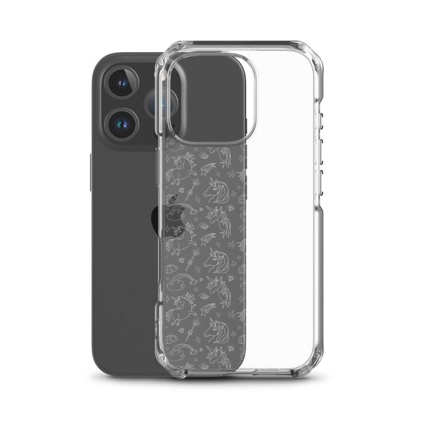 Unicorn Outline Drawing iPhone Clear Case