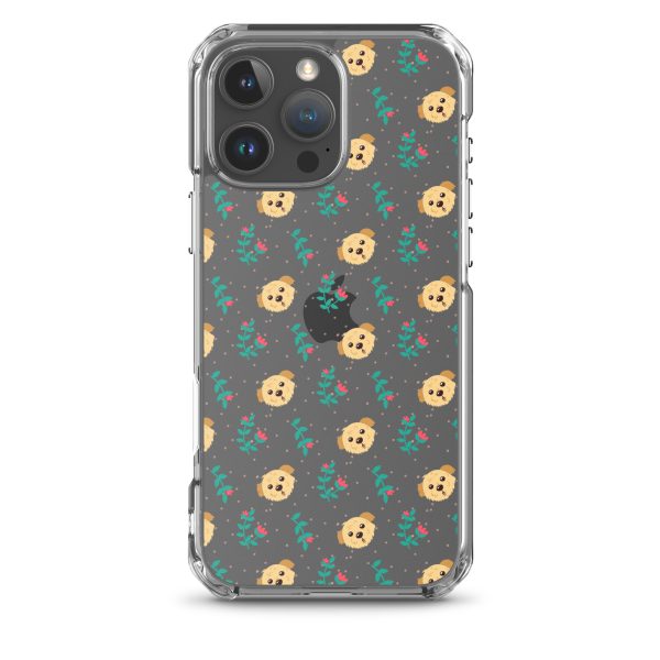 clear-case-for-iphone-iphone-16-pro-max-case-on-phone-6a1d6bd25bafe.jpg Dogs and Flowers iPhone Clear Case