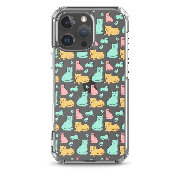 clear-case-for-iphone-iphone-16-pro-max-case-on-phone-6a1d6df6149f1.jpg Cat Cute Colorful iPhone Clear Case