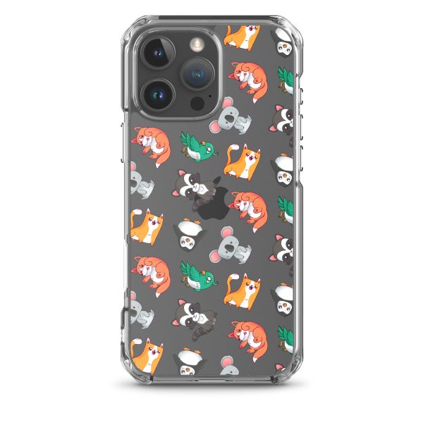 Cute Cartoon Animals iPhone Clear Case