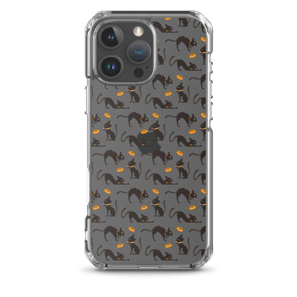Halloween Seamless Cat iPhone Clear Case