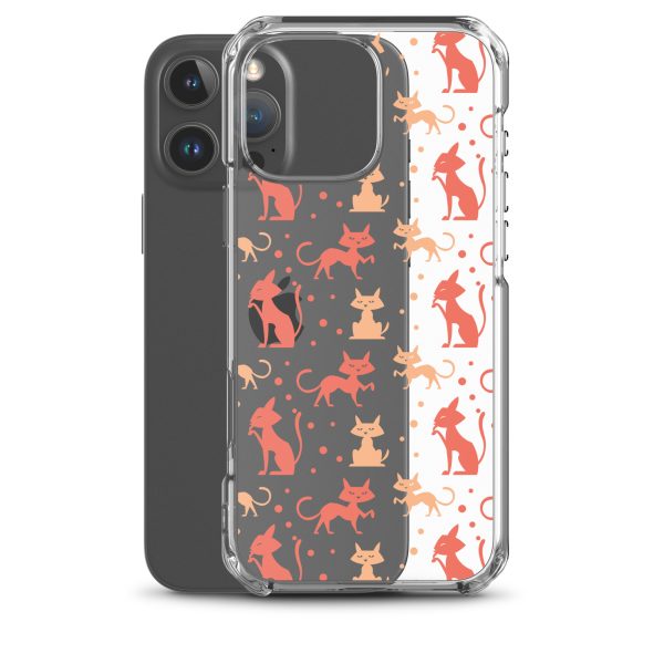 clear-case-for-iphone-iphone-16-pro-max-case-with-phone-6a1d6f43089b7.jpg Cat Silhouettes Seamless iPhone Clear Case