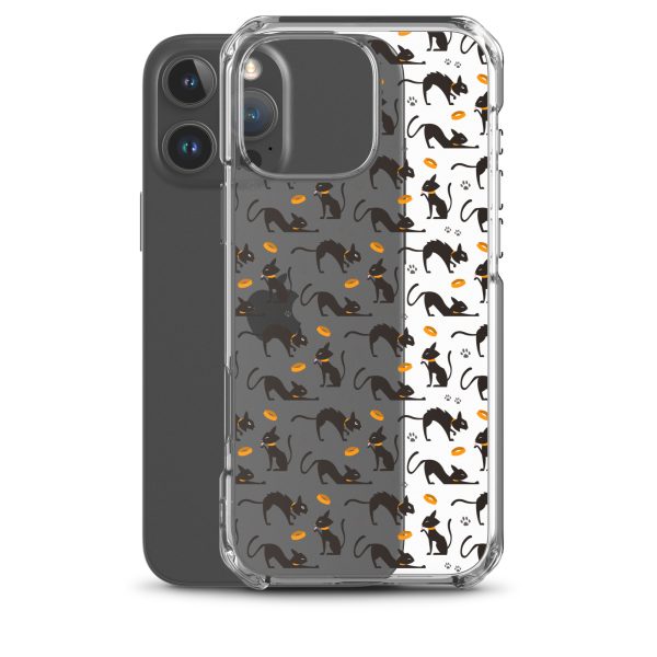 Halloween Seamless Cat iPhone Clear Case