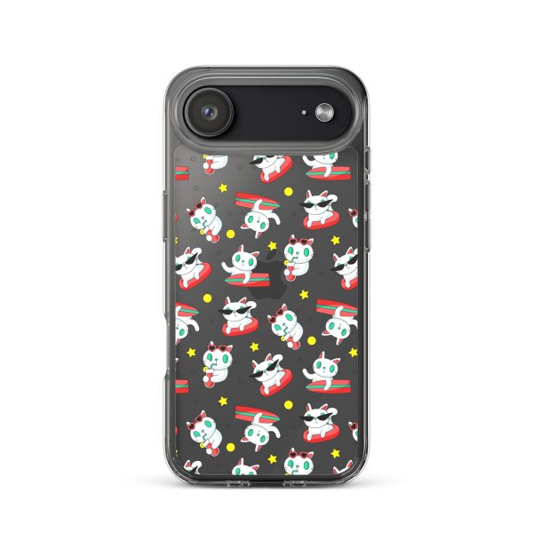 Cat Surfing iPhone Clear Case