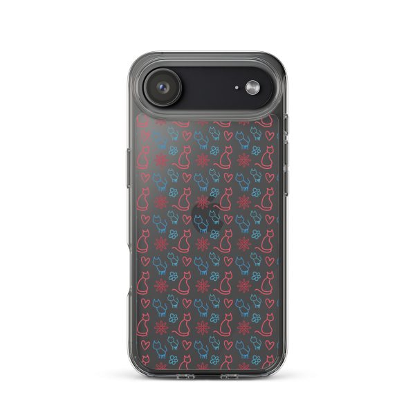 clear-case-for-iphone-iphone-17-air-case-on-phone-6a1d6fc0b13b9.jpg Cats and Flowers Doodle iPhone Clear Case
