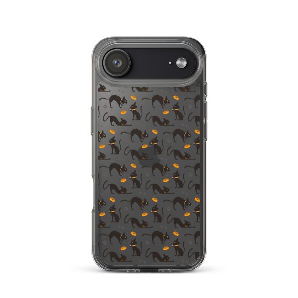 Halloween Seamless Cat iPhone Clear Case