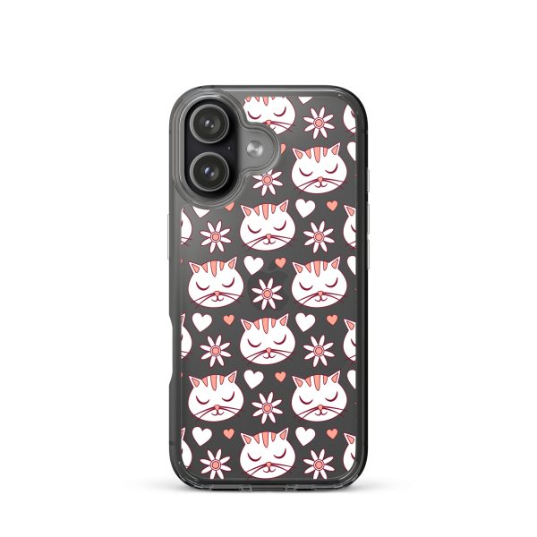 clear-case-for-iphone-iphone-17-case-on-phone-6a1d6d62f32da.jpg Cat Flowers and Hearts iPhone Clear Case