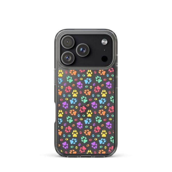 clear-case-for-iphone-iphone-17-pro-case-on-phone-6a1d6b394e9bd.jpg Puppy Paw Prints iPhone Clear Case