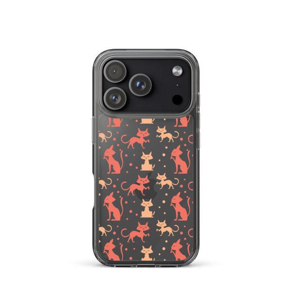 clear-case-for-iphone-iphone-17-pro-case-on-phone-6a1d6f4308c78.jpg Cat Silhouettes Seamless iPhone Clear Case