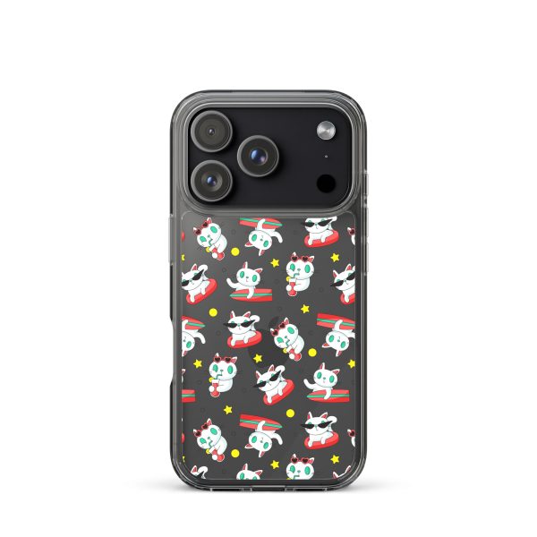 Cat Surfing iPhone Clear Case