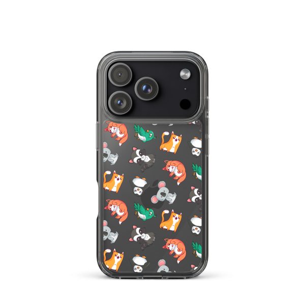 Cute Cartoon Animals iPhone Clear Case