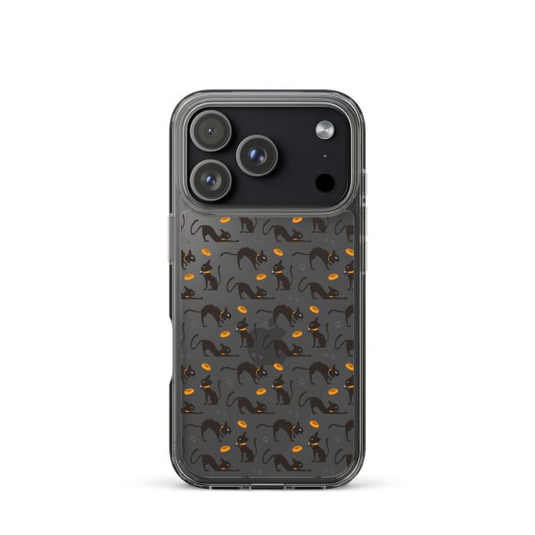 Halloween Seamless Cat iPhone Clear Case
