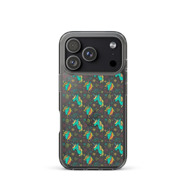 Colorful Unicorn Drawings iPhone Clear Case