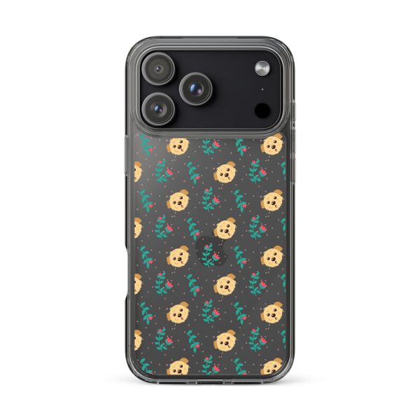 clear-case-for-iphone-iphone-17-pro-max-case-on-phone-6a1d6bd25bdf2.jpg Dogs and Flowers iPhone Clear Case