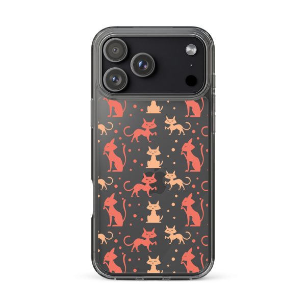 clear-case-for-iphone-iphone-17-pro-max-case-on-phone-6a1d6f4308c28.jpg Cat Silhouettes Seamless iPhone Clear Case