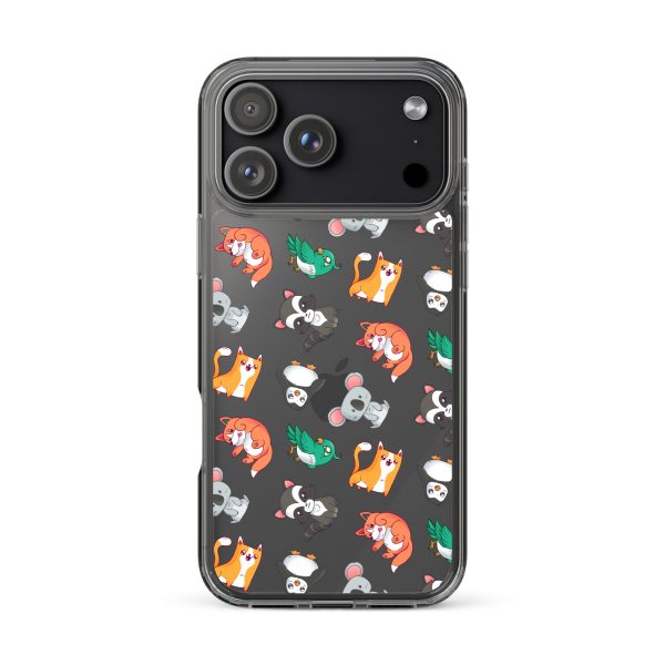 Cute Cartoon Animals iPhone Clear Case