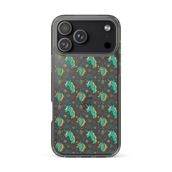 Colorful Unicorn Drawings iPhone Clear Case