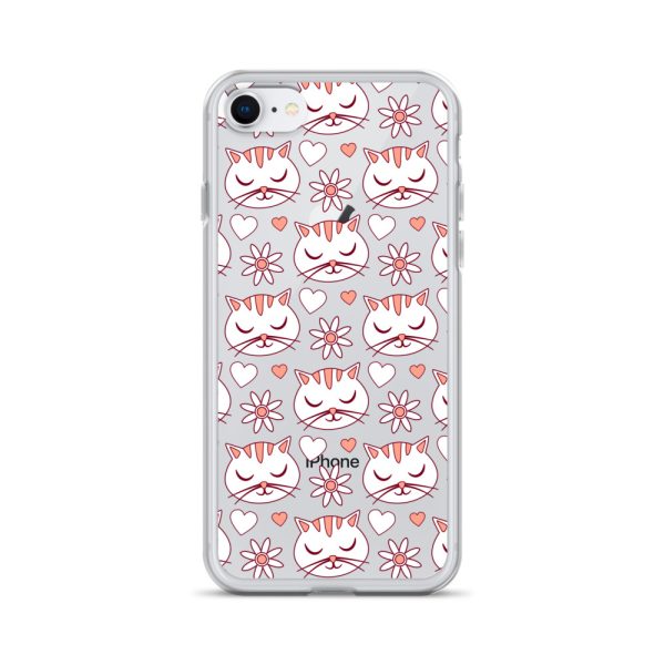 clear-case-for-iphone-iphone-7-8-case-on-phone-6a1d6d62f3328.jpg Cat Flowers and Hearts iPhone Clear Case