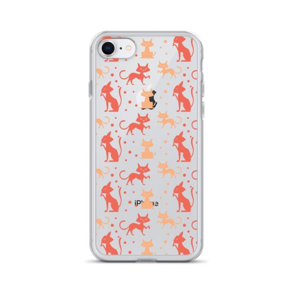 clear-case-for-iphone-iphone-7-8-case-on-phone-6a1d6f4308d0d.jpg Cat Silhouettes Seamless iPhone Clear Case