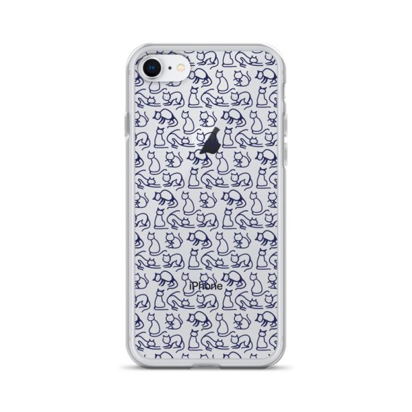 Simple Cat Outlines iPhone Clear Case