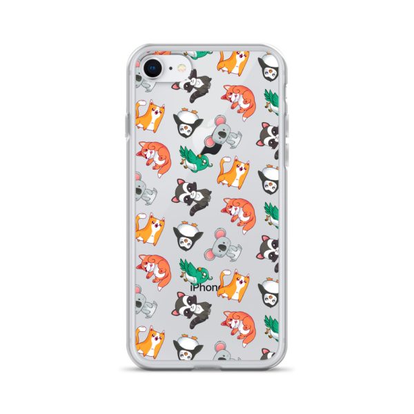 Cute Cartoon Animals iPhone Clear Case