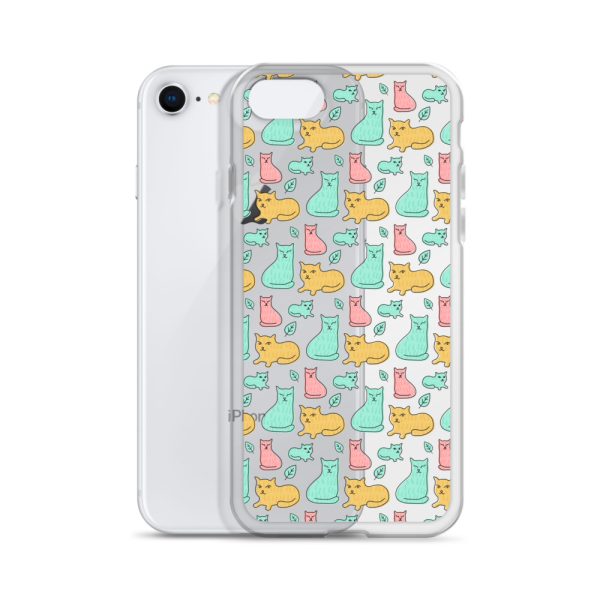 clear-case-for-iphone-iphone-7-8-case-with-phone-6a1d6df615189.jpg Cat Cute Colorful iPhone Clear Case