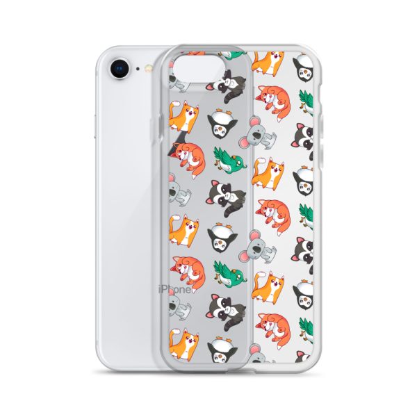 Cute Cartoon Animals iPhone Clear Case