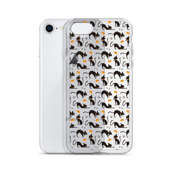 Halloween Seamless Cat iPhone Clear Case
