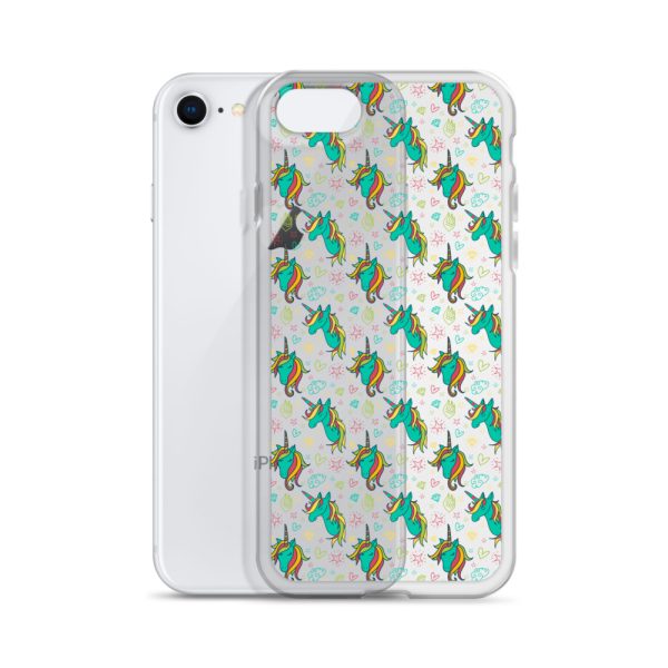 Colorful Unicorn Drawings iPhone Clear Case