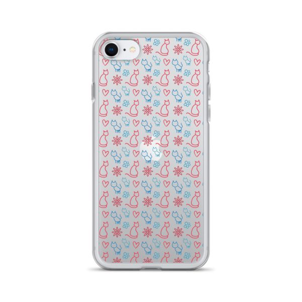 clear-case-for-iphone-iphone-se-case-on-phone-6a1d6fc0b162c.jpg Cats and Flowers Doodle iPhone Clear Case