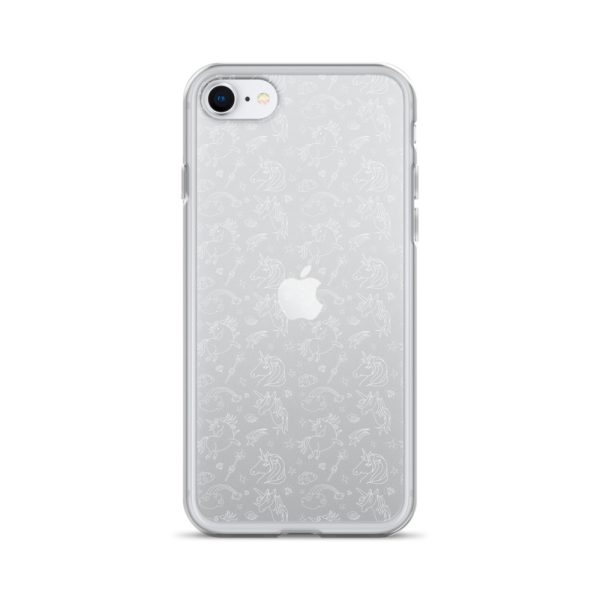 Unicorn Outline Drawing iPhone Clear Case