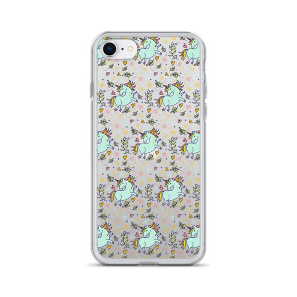 Hand-Drawn Unicorn iPhone Clear Case