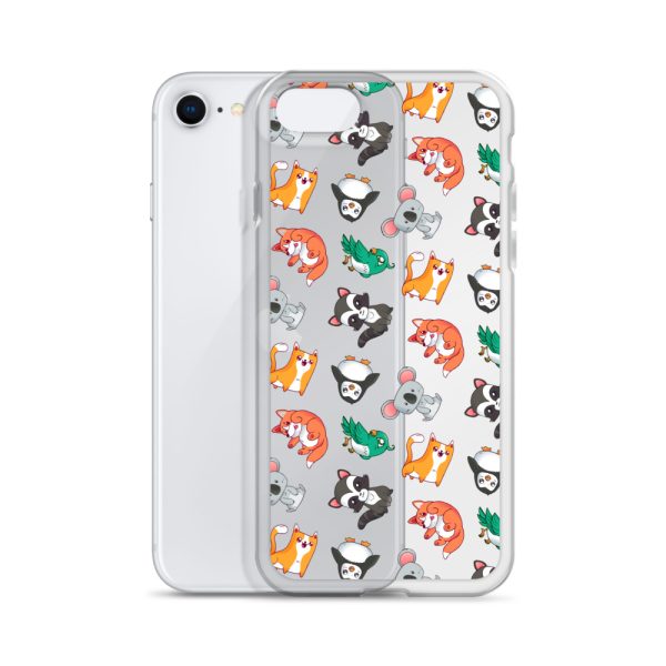 Cute Cartoon Animals iPhone Clear Case