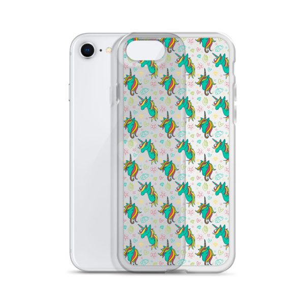 Colorful Unicorn Drawings iPhone Clear Case