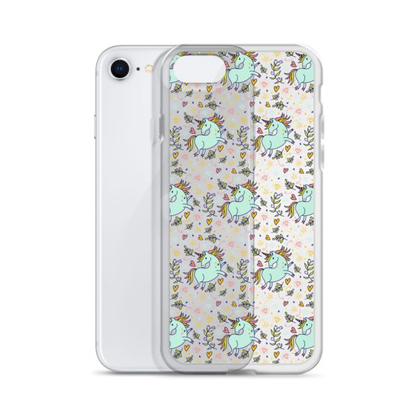 Hand-Drawn Unicorn iPhone Clear Case