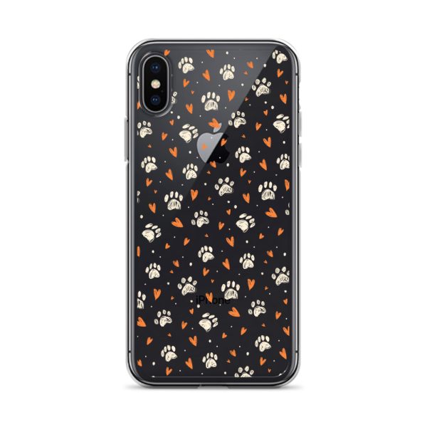 clear-case-for-iphone-iphone-x-xs-case-on-phone-6a1d6a91d04bb.jpg Paws Prints Hearts iPhone Clear Case