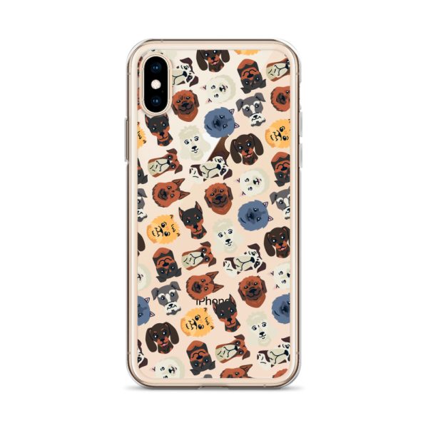 clear-case-for-iphone-iphone-x-xs-case-on-phone-6a1d6b9c620ec.jpg Dog Heads Seamless iPhone Clear Case