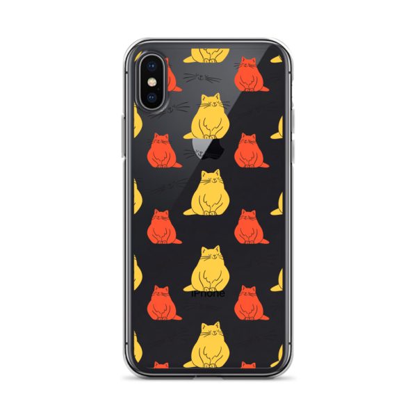 clear-case-for-iphone-iphone-x-xs-case-on-phone-6a1d70b94b41f.jpg Abstract Colorful Cats iPhone Clear Case