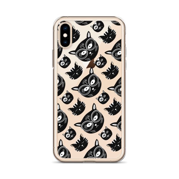 clear-case-for-iphone-iphone-x-xs-case-on-phone-6a1d710c97dab.jpg Funky Cats iPhone Clear Case
