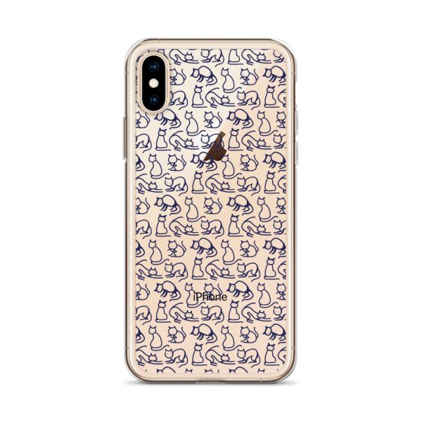 Simple Cat Outlines iPhone Clear Case