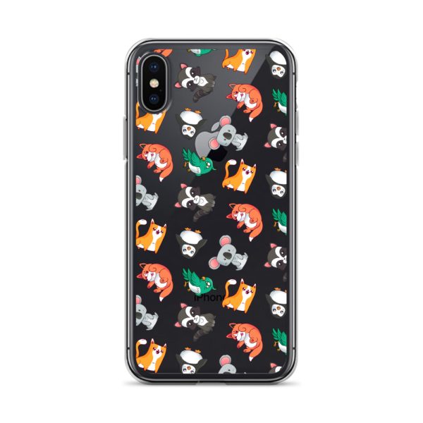 Cute Cartoon Animals iPhone Clear Case