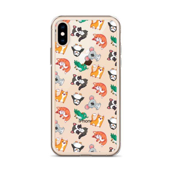 Cute Cartoon Animals iPhone Clear Case