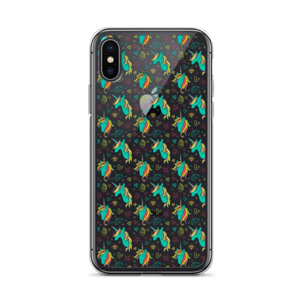 Colorful Unicorn Drawings iPhone Clear Case