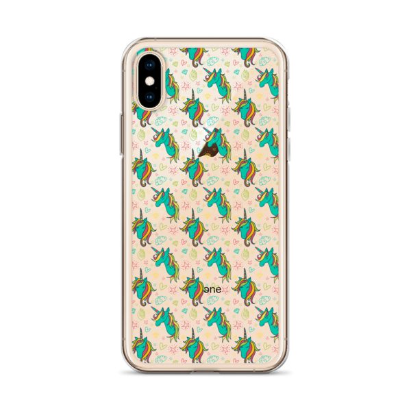 Colorful Unicorn Drawings iPhone Clear Case