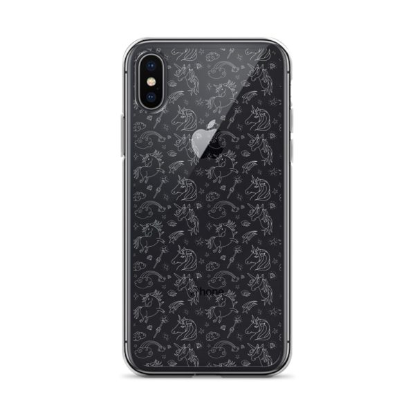 Unicorn Outline Drawing iPhone Clear Case