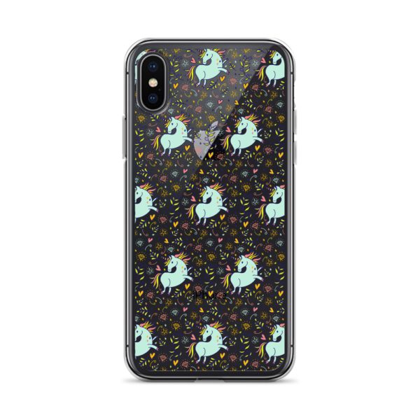 Hand-Drawn Unicorn iPhone Clear Case
