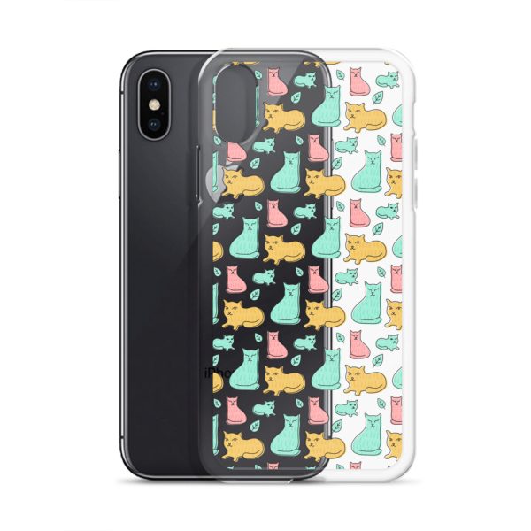 clear-case-for-iphone-iphone-x-xs-case-with-phone-6a1d6df615464.jpg Cat Cute Colorful iPhone Clear Case