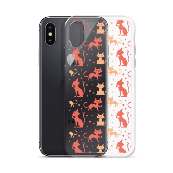 clear-case-for-iphone-iphone-x-xs-case-with-phone-6a1d6f4308ece.jpg Cat Silhouettes Seamless iPhone Clear Case
