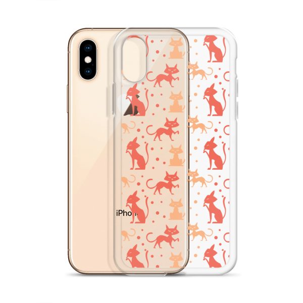 clear-case-for-iphone-iphone-x-xs-case-with-phone-6a1d6f4308f4e.jpg Cat Silhouettes Seamless iPhone Clear Case